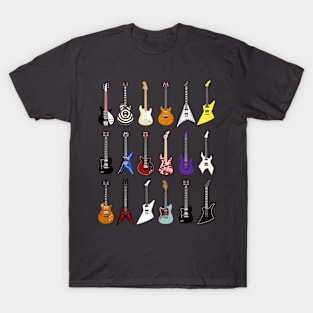 Riffs that Rocked the World - Iconic Guitars from Rock and Metal Legends T-Shirt
